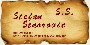 Stefan Staorović vizit kartica